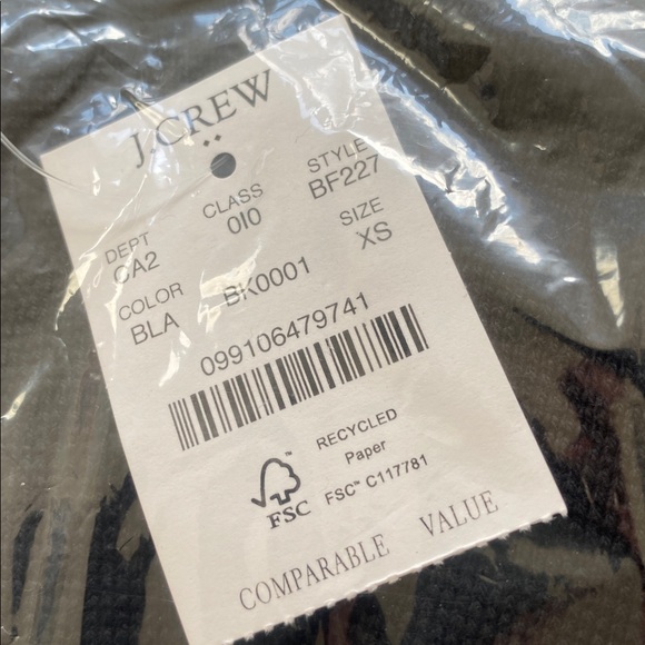 J.Crew School Boy 100% Cotton Black Sweater Blazer Size Extra-Small NWT 50% OFF! - Picture 8 of 11